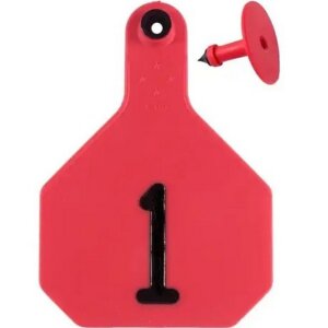 Y-Tex 4 Star Red Ear Tags 1-25