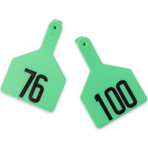 Z-Tag Green Cow Tags 76-100