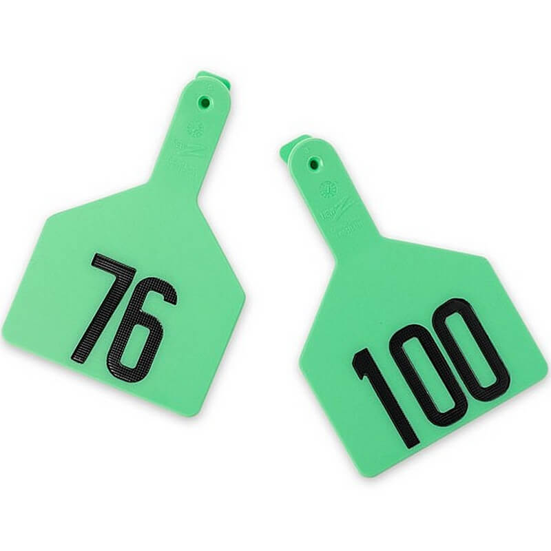 Z-Tag Green Cow Tags 76-100