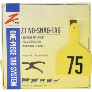 Z1 No Snag Yellow Cow Tags 51-75