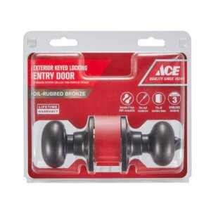 Ace Colonial Knob Oil-Rubbed Bronze Entry Door Knob 1-3/4”