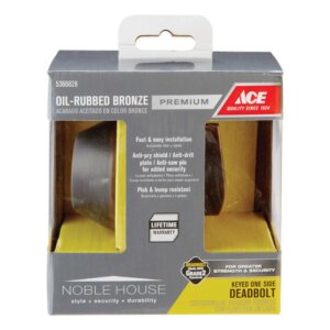 Ace Oil Rubbed Bronze Solid Single Cylinder Deadbolt