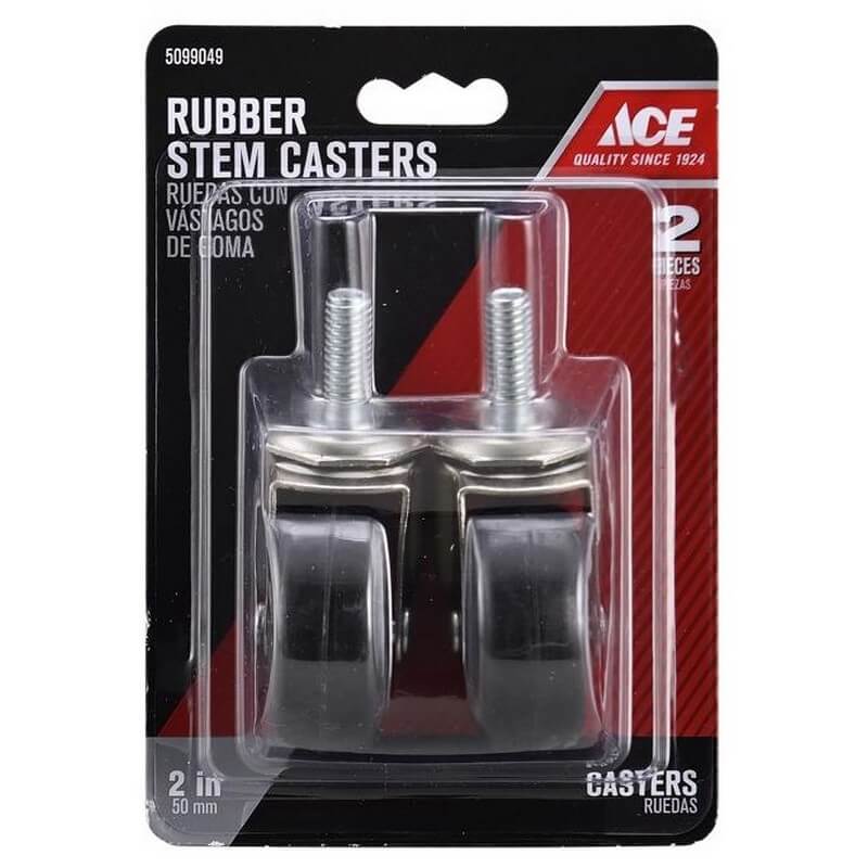 Ace Soft Rubber Swivel Caster 2” 2 pk