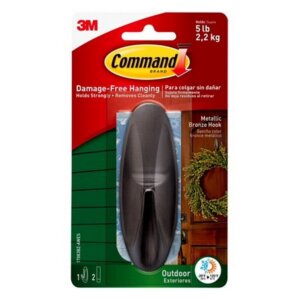 Command Metallic Bronze Large Outdoor Hook