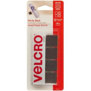 VELCRO Sticky Back Black Nylon Fasteners 7/8” 12 pk