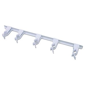 Crawford White Steel Spring-Grip Organizer Bar 17” 5 lb