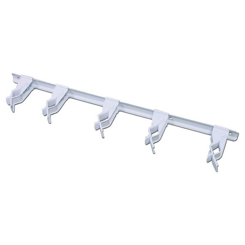 Crawford White Steel Spring-Grip Organizer Bar 17” 5 lb