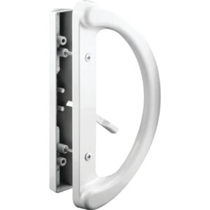 Prime-Line White Mortise Style Sliding Patio Door Handle Set