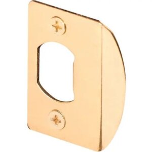 Prime-Line E 2307 Brass-Plated Steel Latch Strike Plate 2-1/4”x1-5/8”