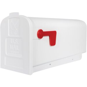 Parsons Classic White Plastic Post Mount Mailbox