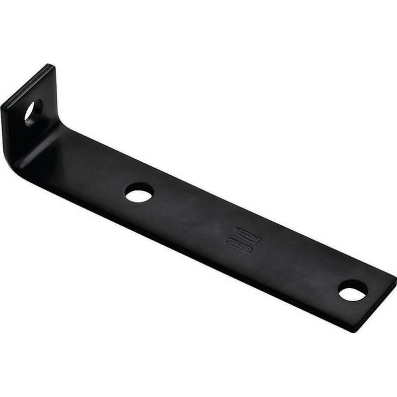 National Hardware Black Steel Heavy Duty Offset Leg Corner Brace 7-1/2”x1-1/2”x3/16”