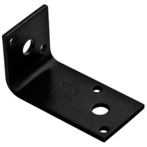 National Hardware Black Steel Heavy-Duty Offset Leg Corner Brace 3”x1-1/2”x1/8”