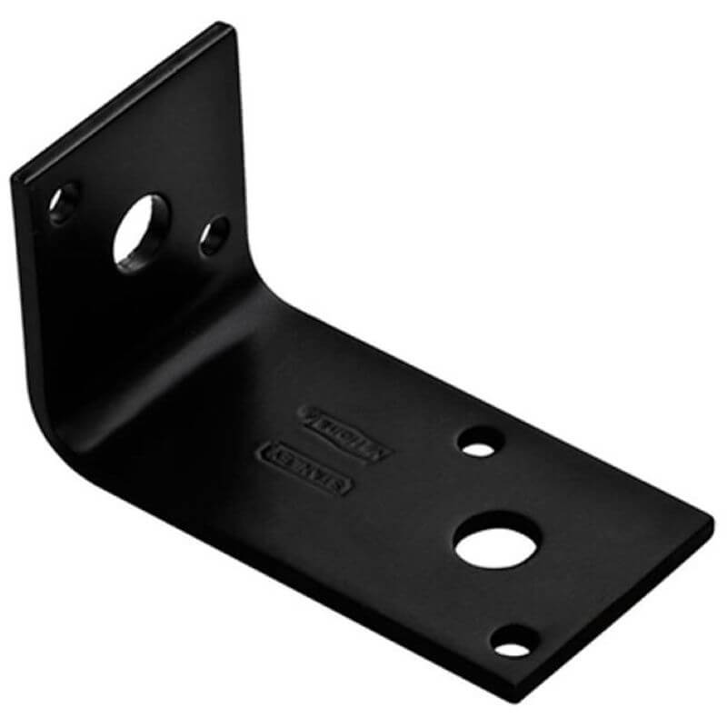 National Hardware Black Steel Heavy-Duty Corner Brace 8-1/4”x1-1/2”x1/4”
