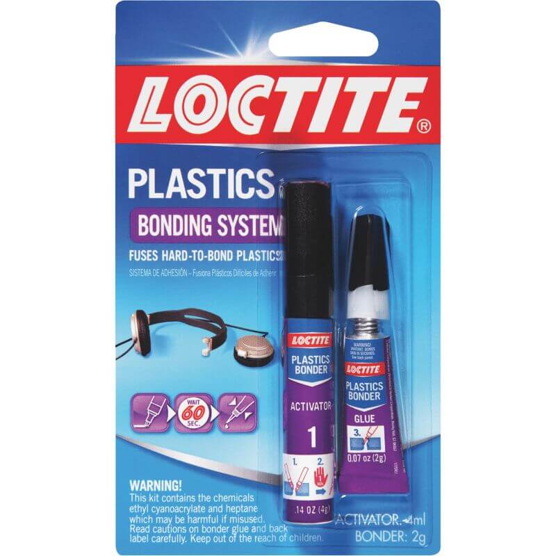 Loctite Plastics 2-Part Bonding System with Activator 2 gm