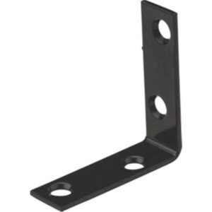 National Hardware Black Steel Heavy-Duty Corner Brace 2”x5/8”