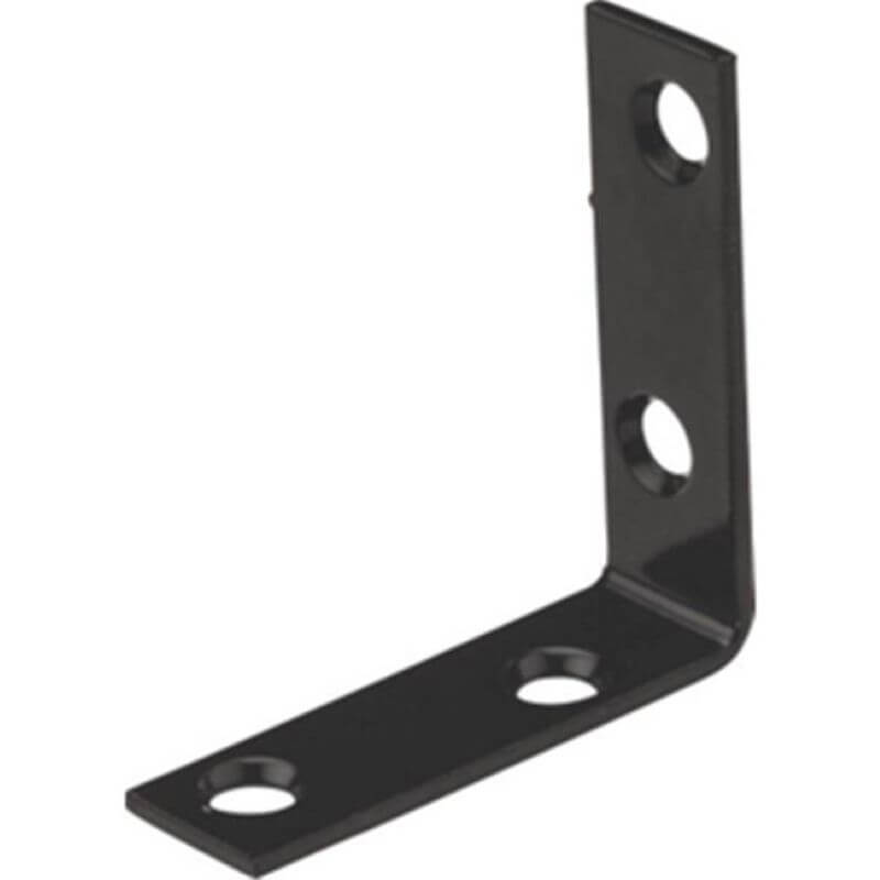 National Hardware Black Steel Heavy-Duty Corner Brace 2”x5/8”