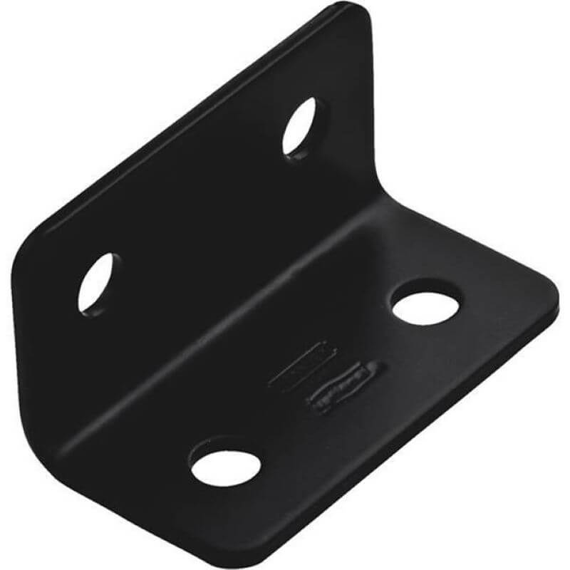 National Hardware Black Steel Heavy Duty Wide Corner Brace 1.6”x3”x1/8”