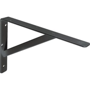 Knape & Vogt Black Steel Heavy-Duty L Shelf Bracket 12”