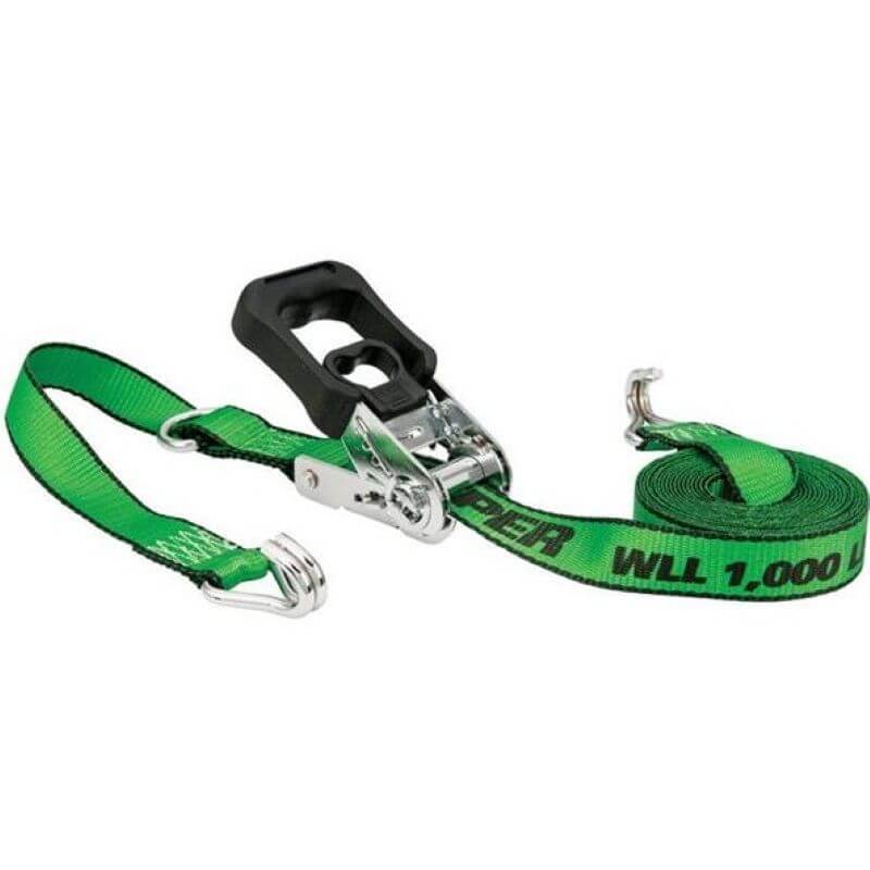 Keeper Green Ratchet Tie Down Strap 1-1/4”x16’ 1000 lb