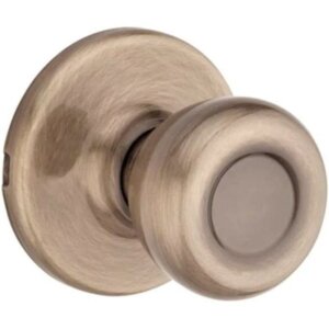 Kwikset Tylo Antique Brass Steel Right or Left Hand Passage Door Knob
