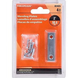 Hillman Zinc-Plated Mending Plates 1/2”x2” 4 pk
