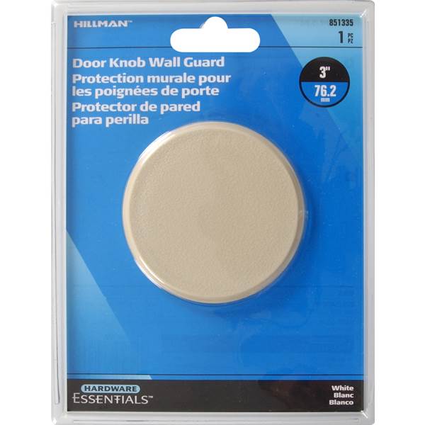 Hillman White & Gold Cupboard Door Knob Wall Guard 3”