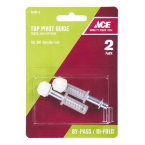 Ace White Plastic-Steel Bi-Fold Door Pivot 5/8” 2 pk