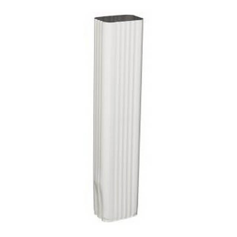 Amerimax White Aluminum Downspout 3”x4”x10’