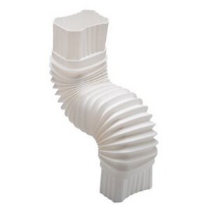 Amerimax White Gutter Flex Elbow Connector 2”x3”