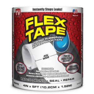 Flex Tape White Waterproof Rubberized Sealant Tape 4”x5’