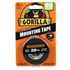 Gorilla Heavy Duty Double-Sided Mounting Tape 1”x60”