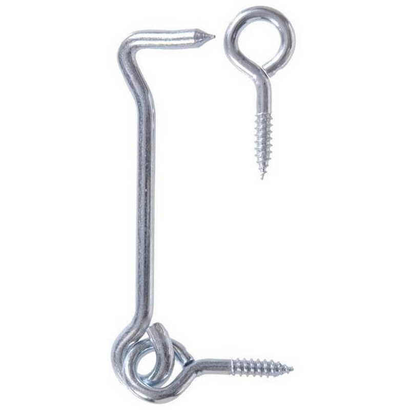Hillman Zinc-Plated Heavy-Duty Gate Hook & Eye Set 6”