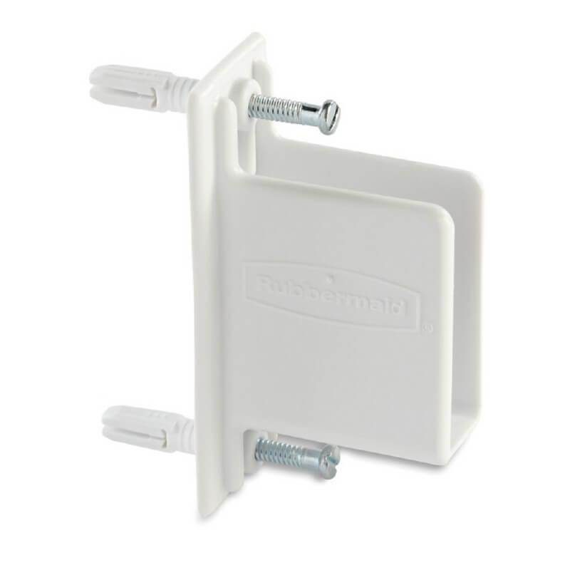 Rubbermaid Fast Track White Wall-End Bracket