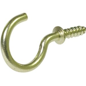 Hillman Solid Brass Cup Hook 1/2”