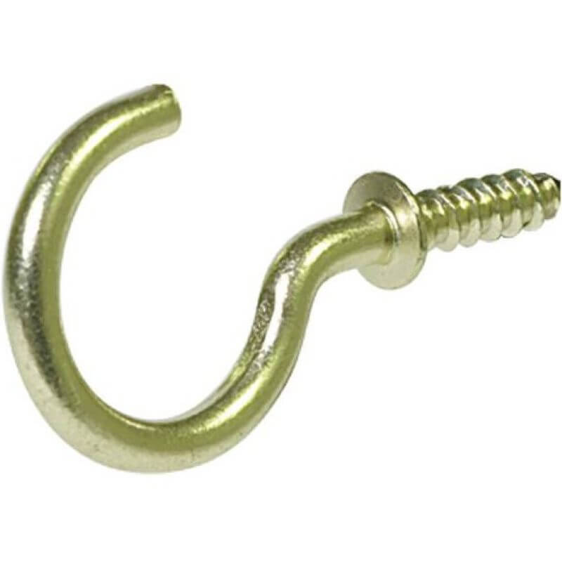 Hillman Solid Brass Cup Hook 1/2”
