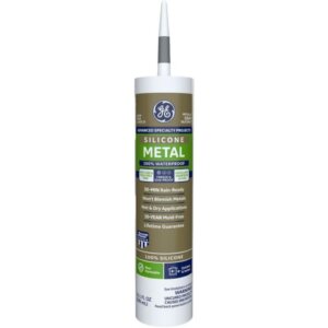 GE Advanced Gray Silicone Metal Gutter Sealant 9.8 oz