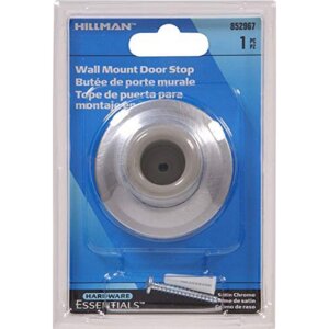 Hillman Satin Chrome Wall Mount Door Stop