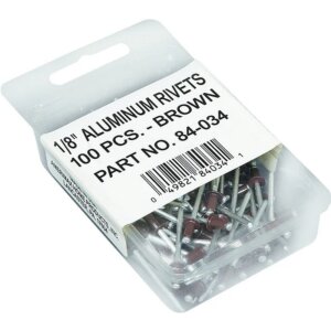 Amerimax Brown Aluminum Gutter Rivets 1/8” 100pk