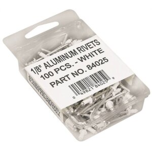 Amerimax White Aluminum Gutter Rivets 1/8” 100 pk