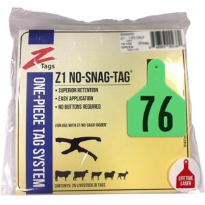 Z-Tag Green Calf Tags 76-100
